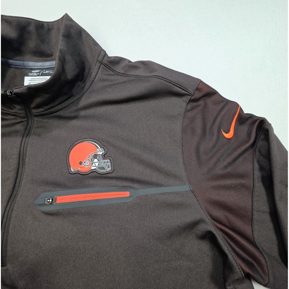 Cleveland Browns Nike Pullover Mens M LIMITED US 1/4 Zip Jacket Dri-Fit On Field